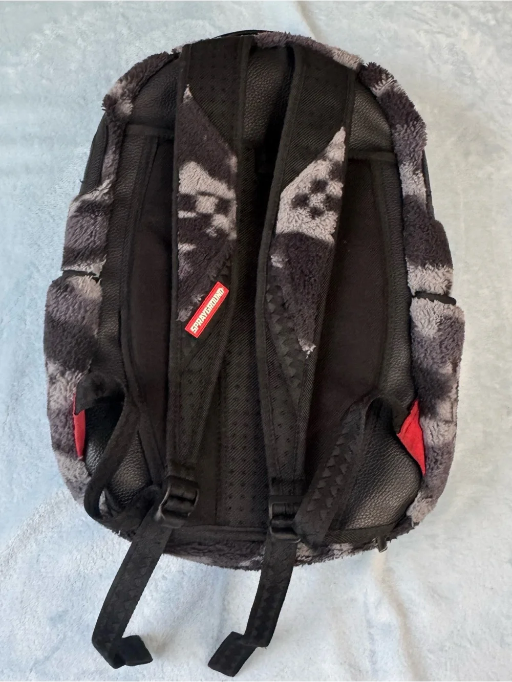 Sprayground Backpack Limited Edition Fur Sip Plush Aspen Black